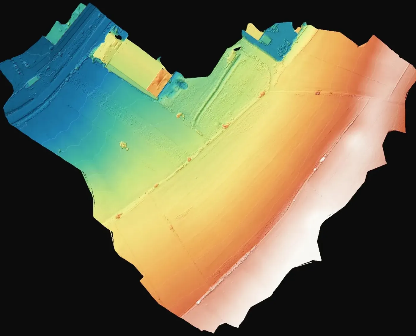 Spot height plan of a plot produced with a PPK drone in Tekirdağ, cover image