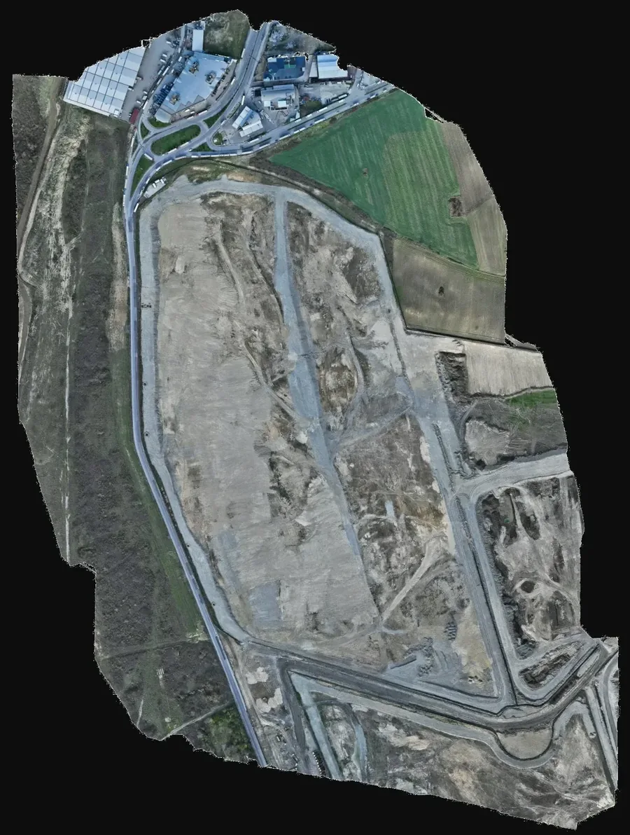 Orthophoto of a plot for design