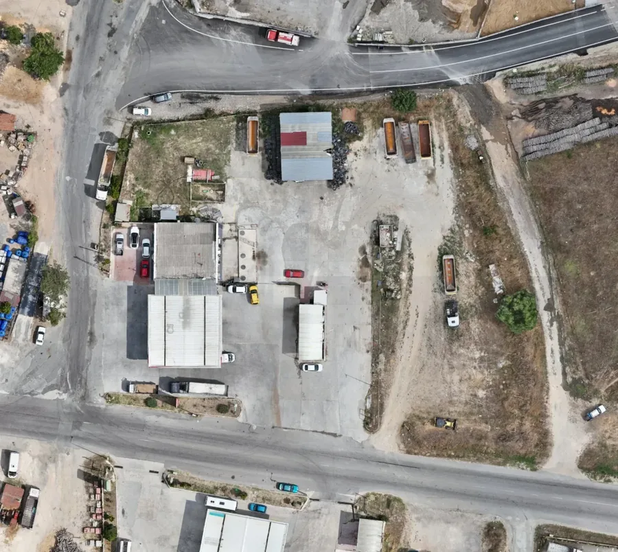 Orthophoto of a fuel station plot